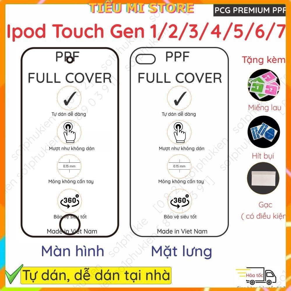 PPF stickers for iPod Touch Gen 1, 2, 3, 4, 5, 6, 7, clear, matte for ...
