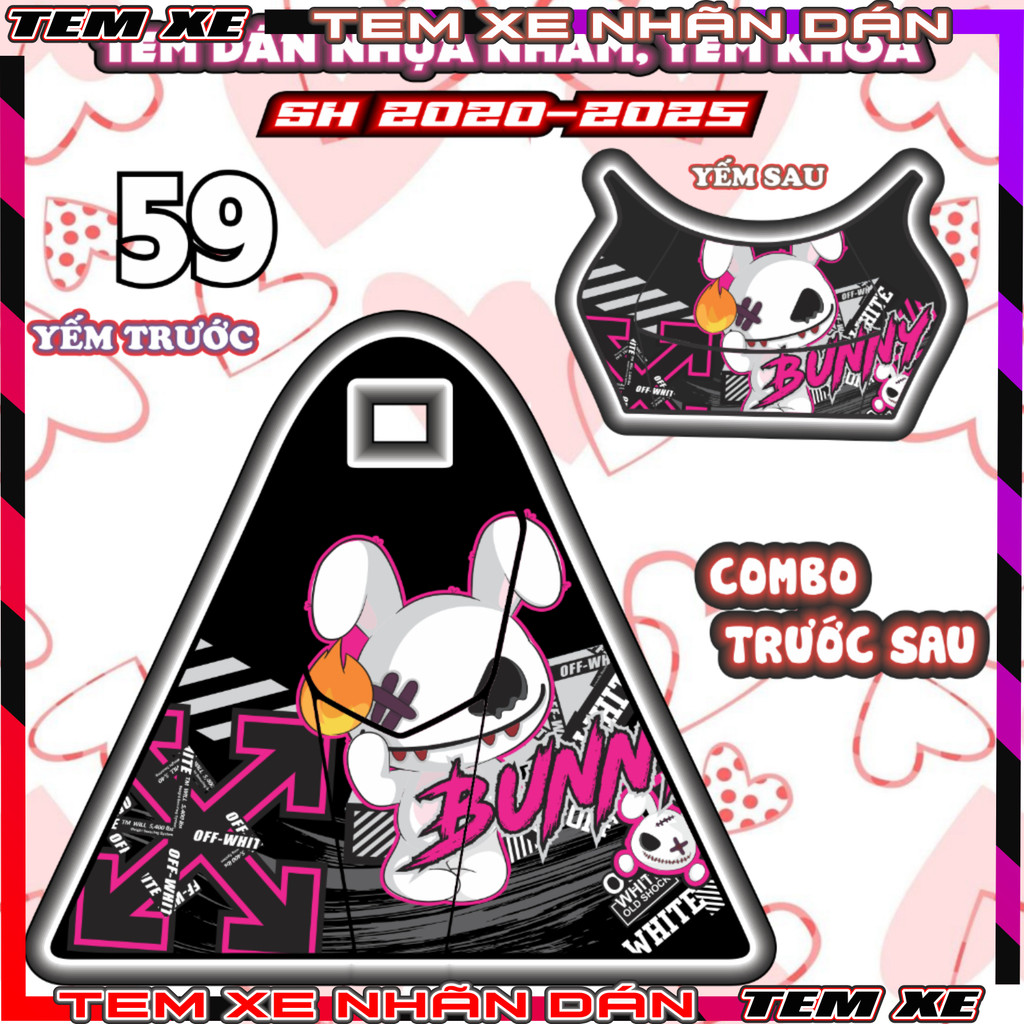 Combo of front and rear fairing stickers for SH 2020-2025 car ...