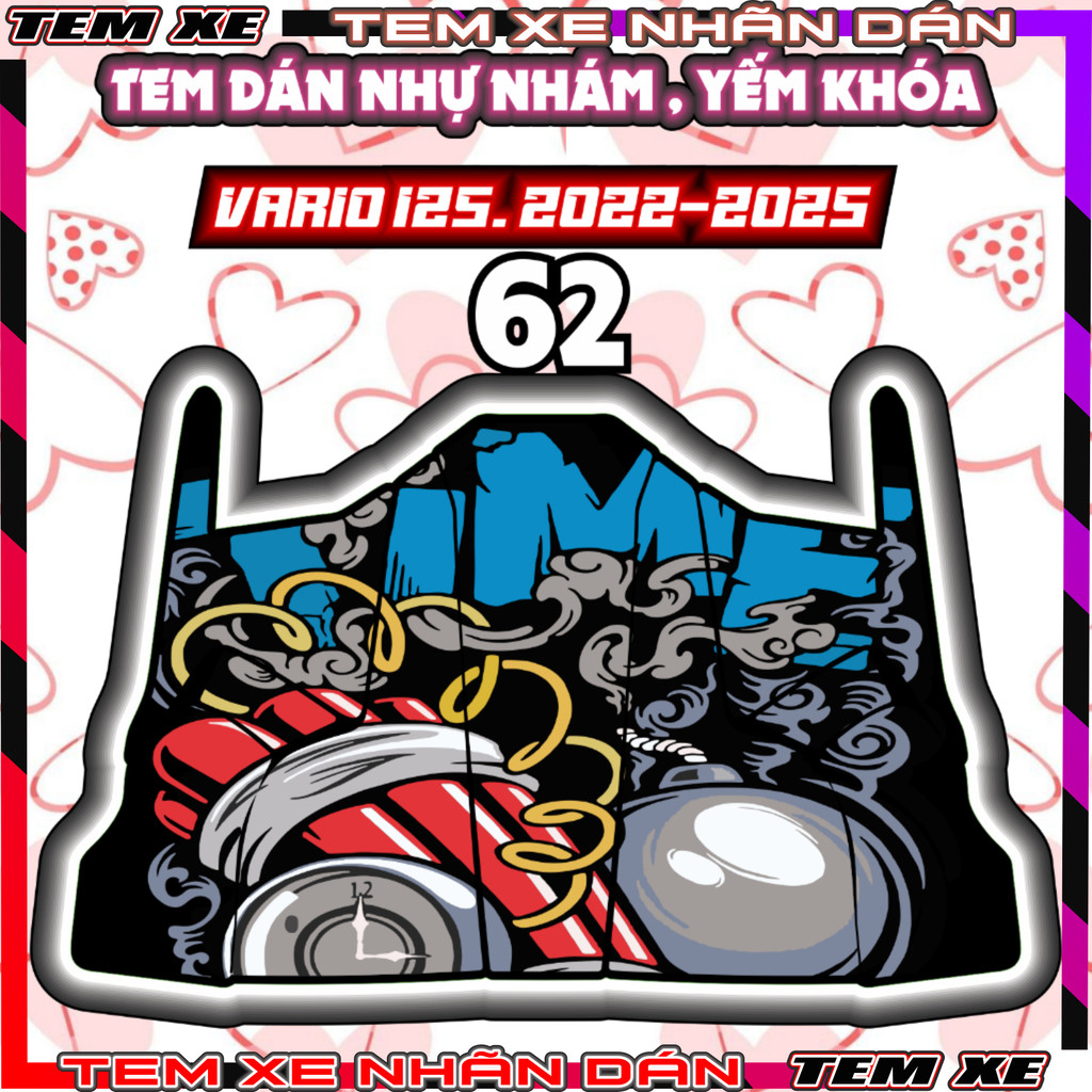 Front and rear fairing stickers for VARIO 125i 2022-2025 decorative ...