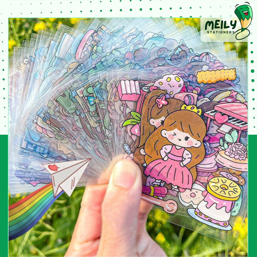 STI87 cartoon sticker set - 100 PET plastic stickers, set of 20-50 cute ...