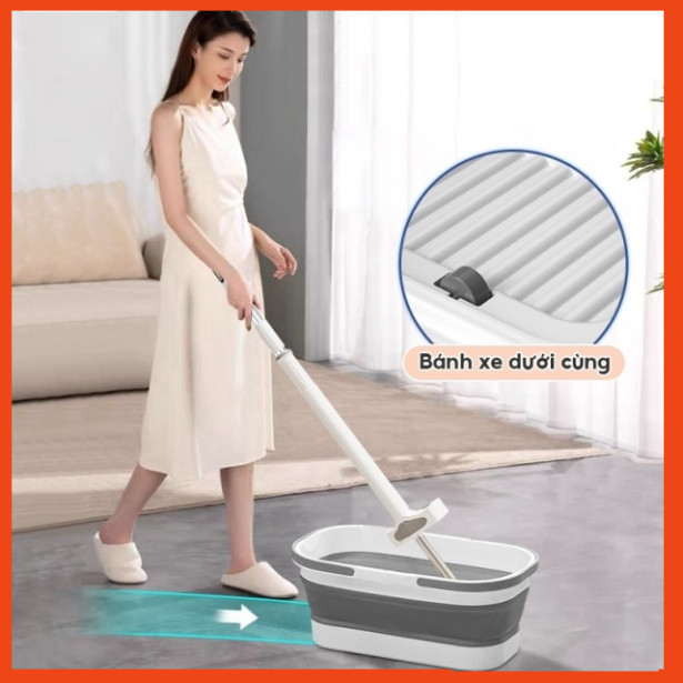 Smart self-wringing mop set with bucket and 4 mops | Shopee Philippines