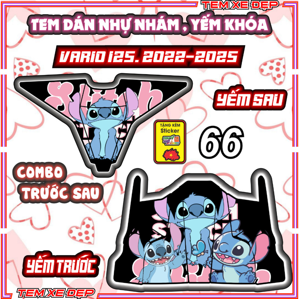 Front and rear fairing stickers for VARIO 125i 2022-2025 decorative ...