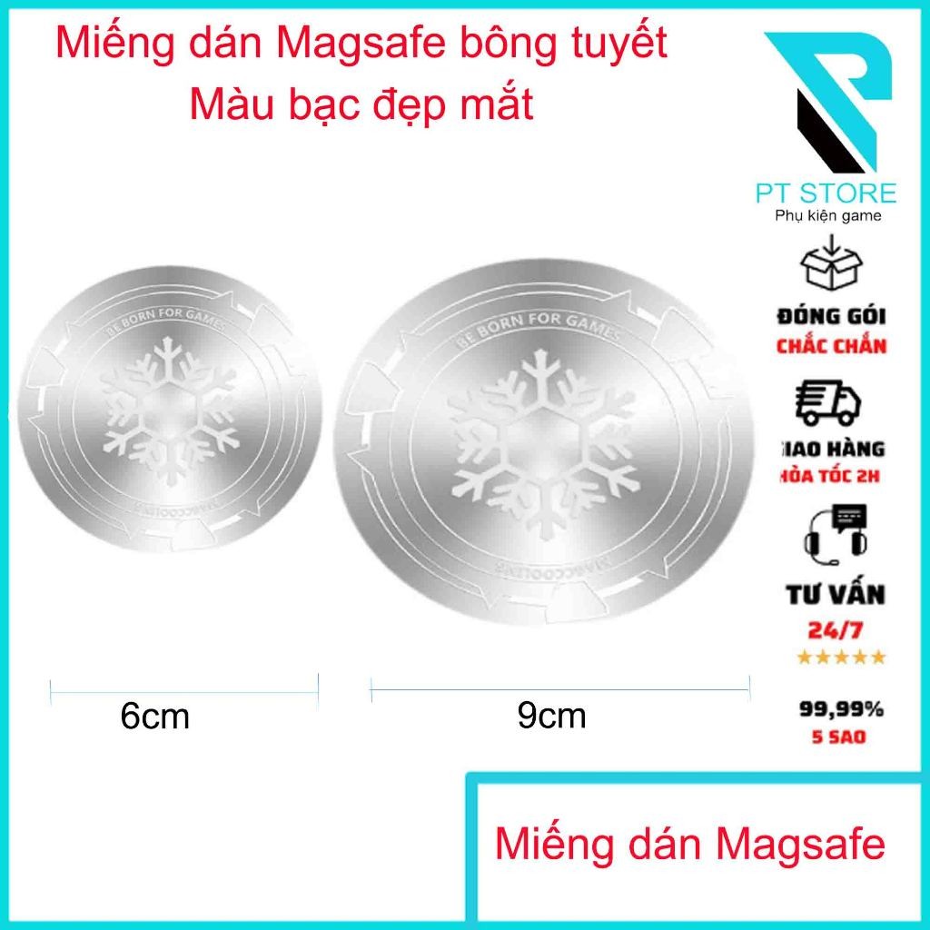 Beautiful silver snowflake Magsafe sticker for phones and IPads without ...