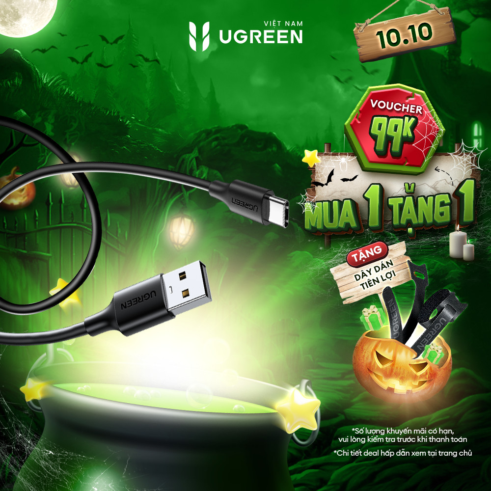 Ugreen US184 USB A to Type C charging cable 3A fast charging