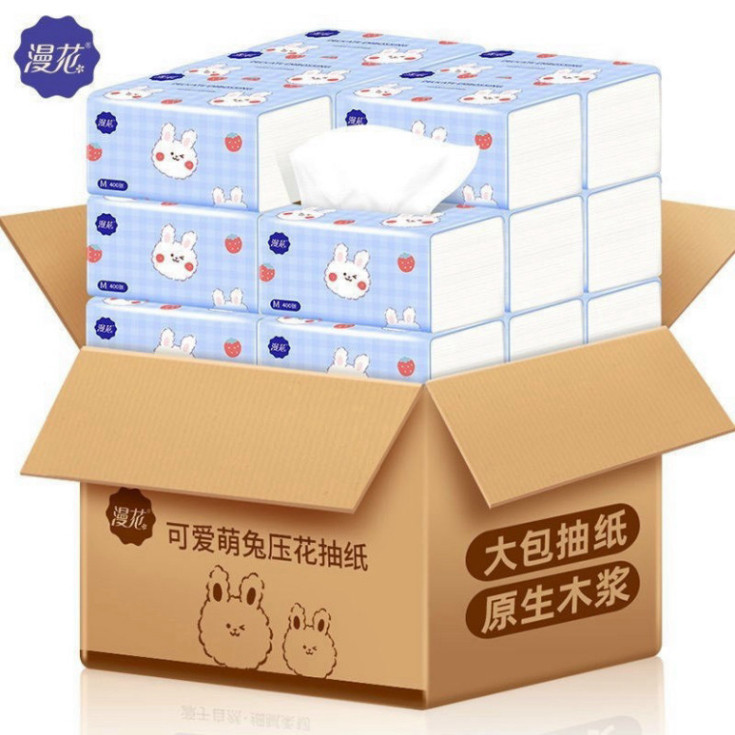 Super Soft White Rabbit Napkins Box of 40 Packs of Convenient Rabbit ...