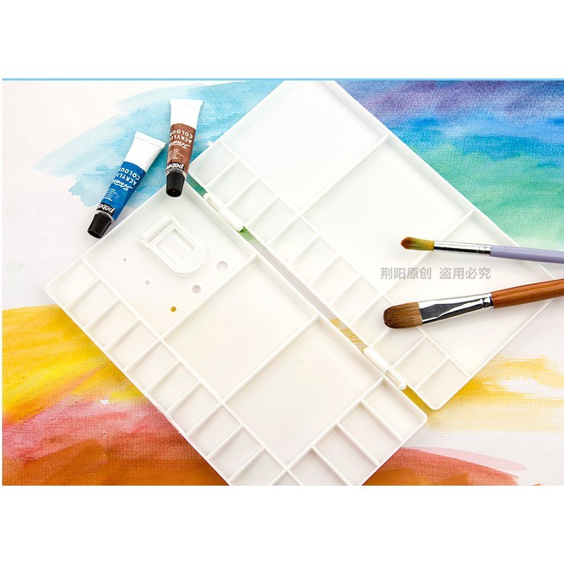 Pallet foldable color mixing tray is convenient for watercolor painting ...