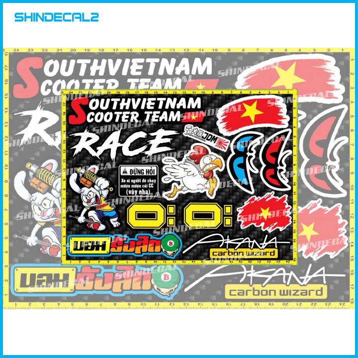 Set of car stickers with race ohlins chicken logo...(18X25CM) | Shopee ...