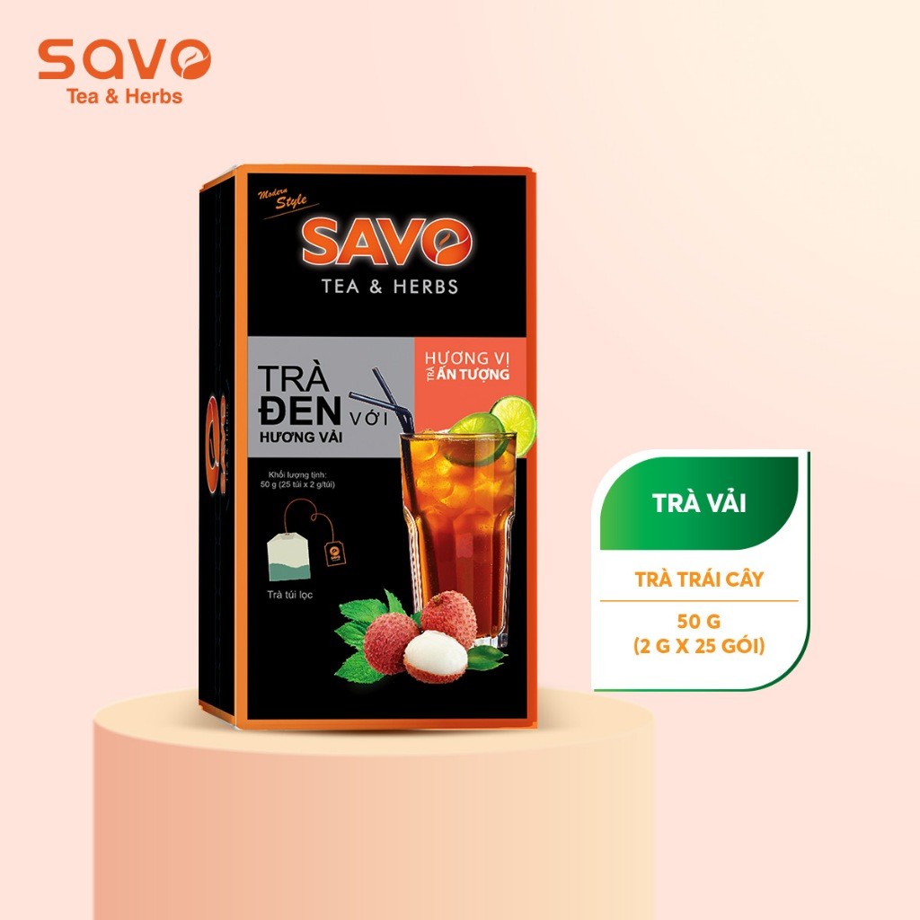 Savo Lychee Flavored Fruit Tea (Box of 25 Packets x 2G) | Shopee ...