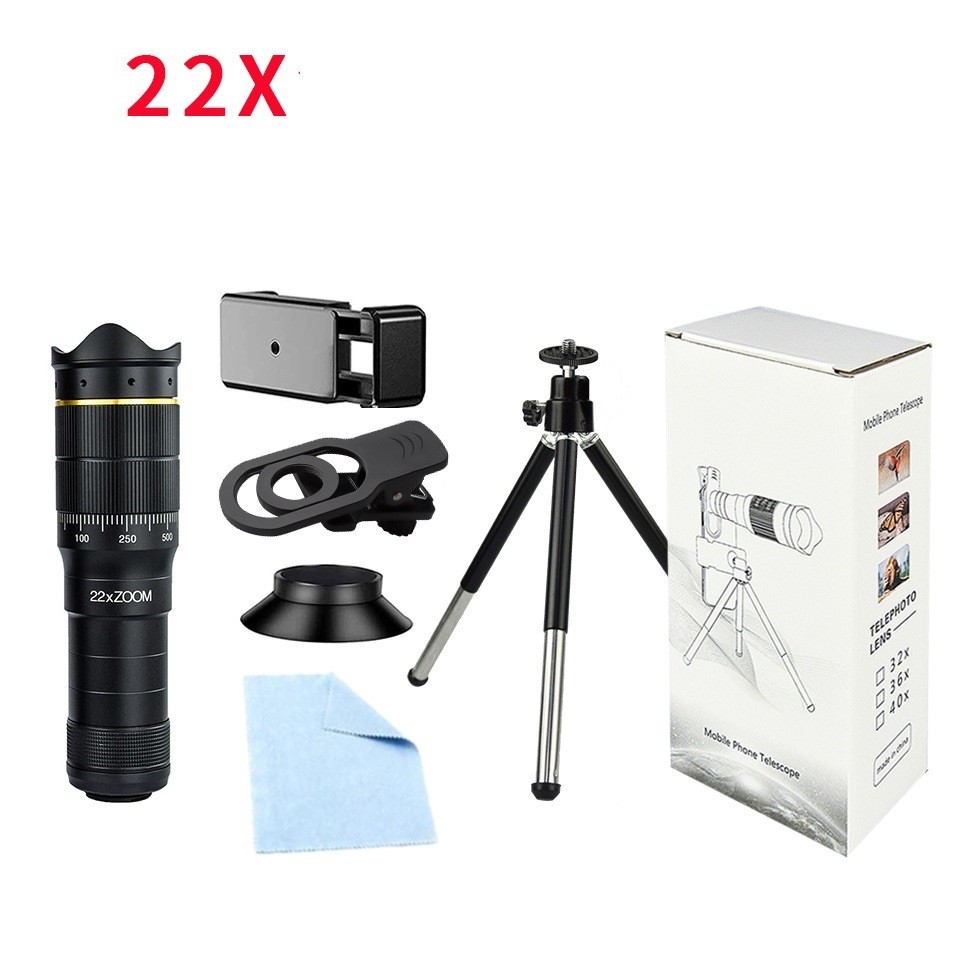 22X remote photography lens set for smartphones made from alloy ...