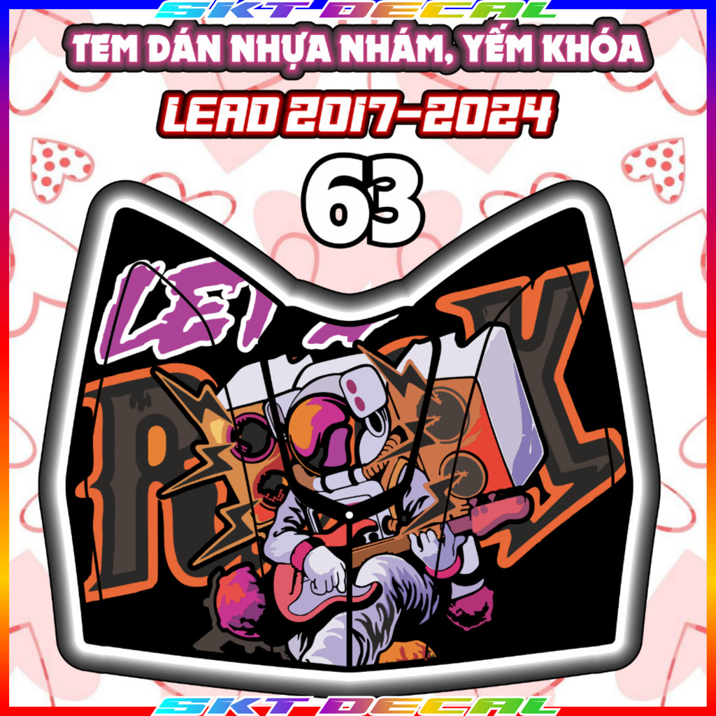LEAD 2017-2024 front and rear fairing stickers, natra baby three decal ...