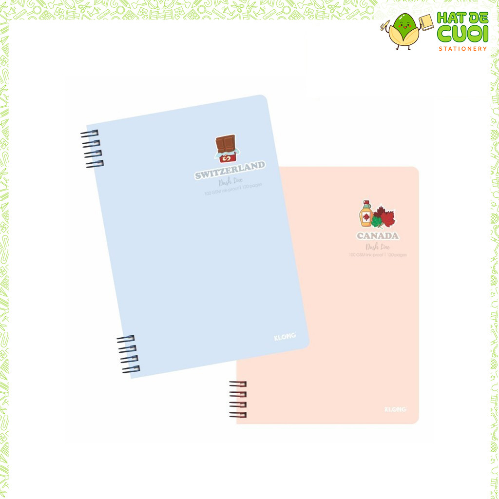 XO Dash Line dual spring notebook KLONG A5 120 pages 100GSM MS502 ...