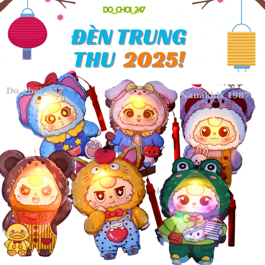 BABYTHREE Mini MidAutumn Festival Lantern with Teddy Bear, LED Light