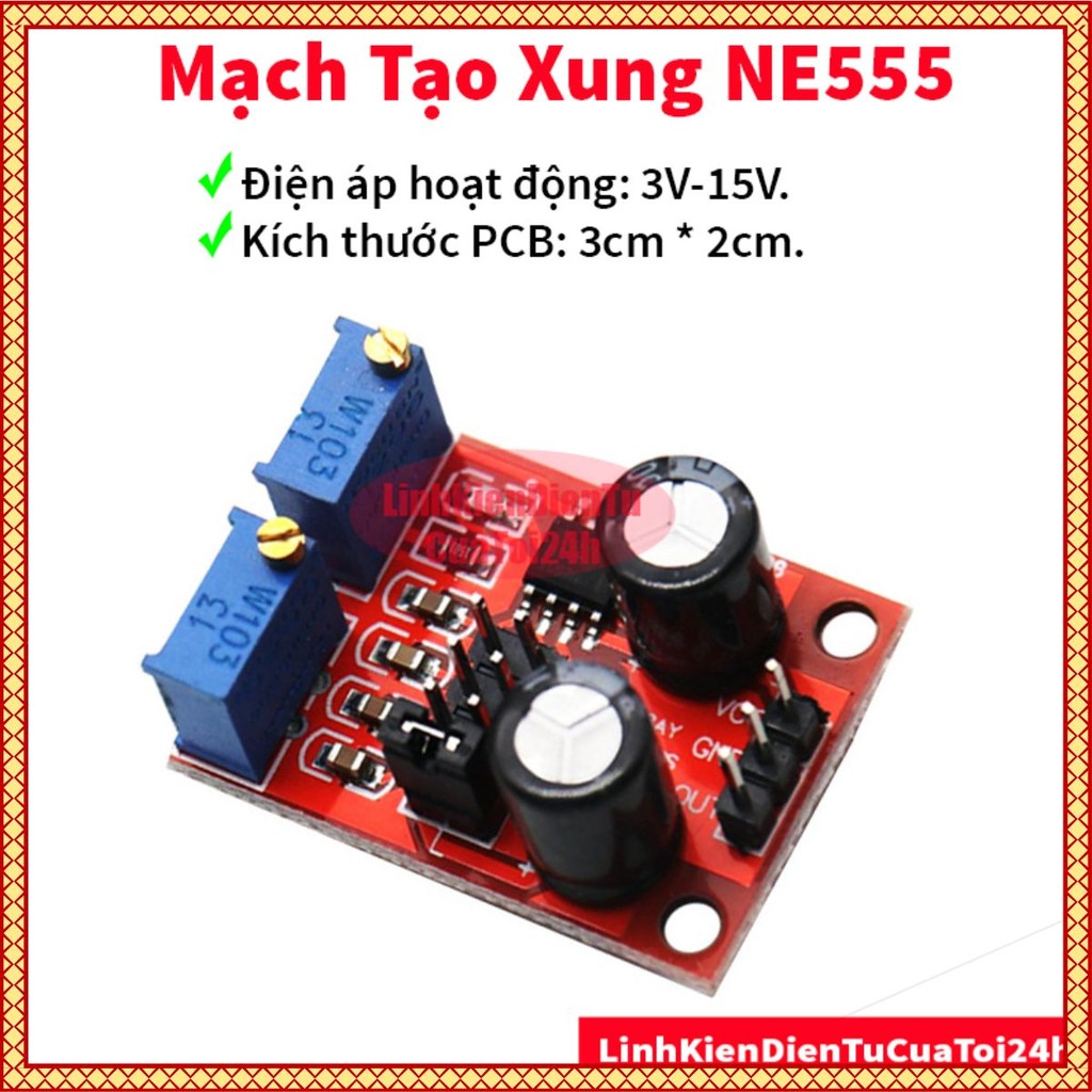 NE555 PWM Pulse Generator Circuit - 555 Square Pulse Circuit | Shopee ...