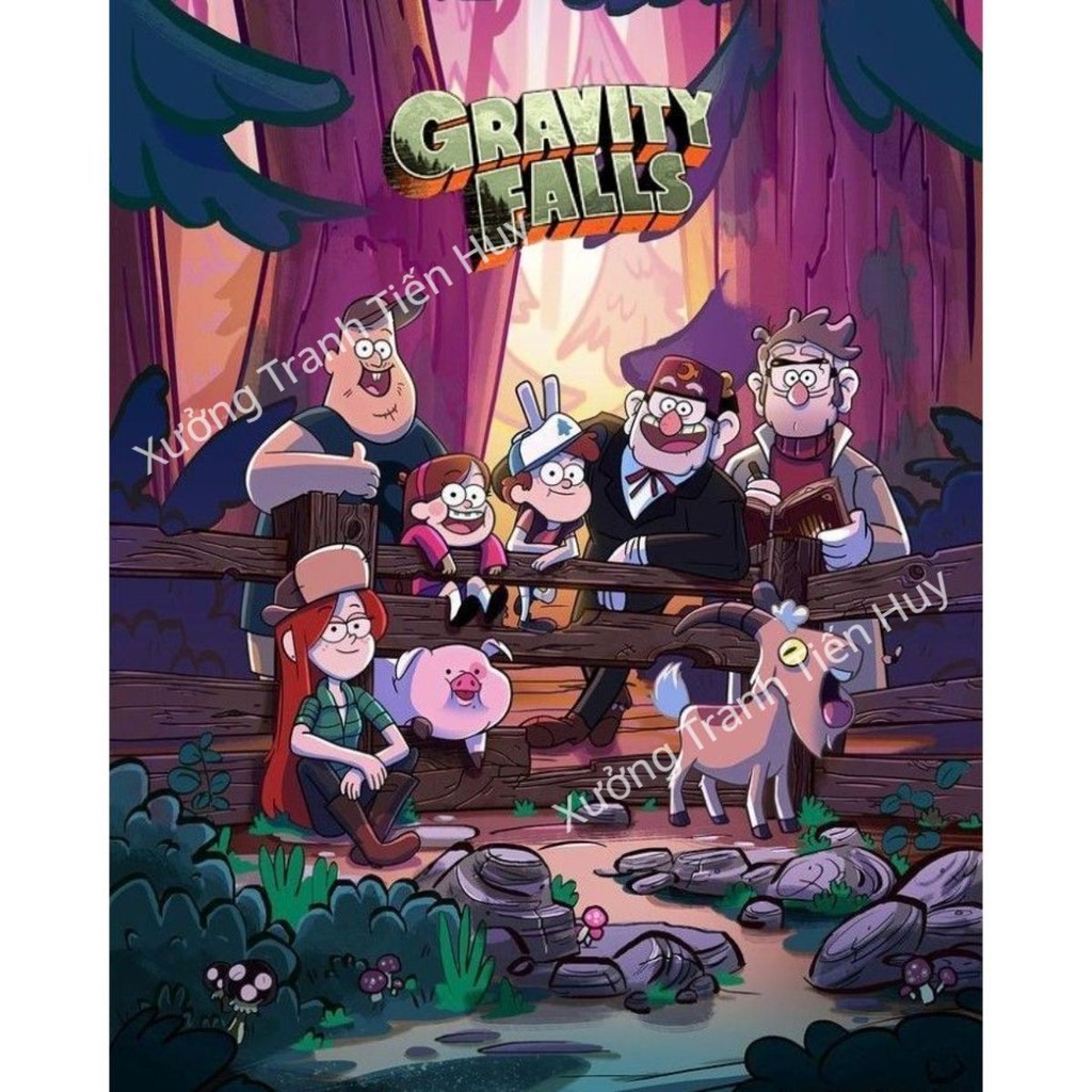 (X86) Classic Retro Gravity Falls Cartoon Poster - Gravity Falls Town ...