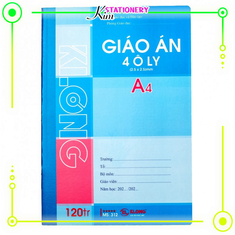 A4 lesson plan book 120 pages 4 squares Klong 312 I Notebook to support ...