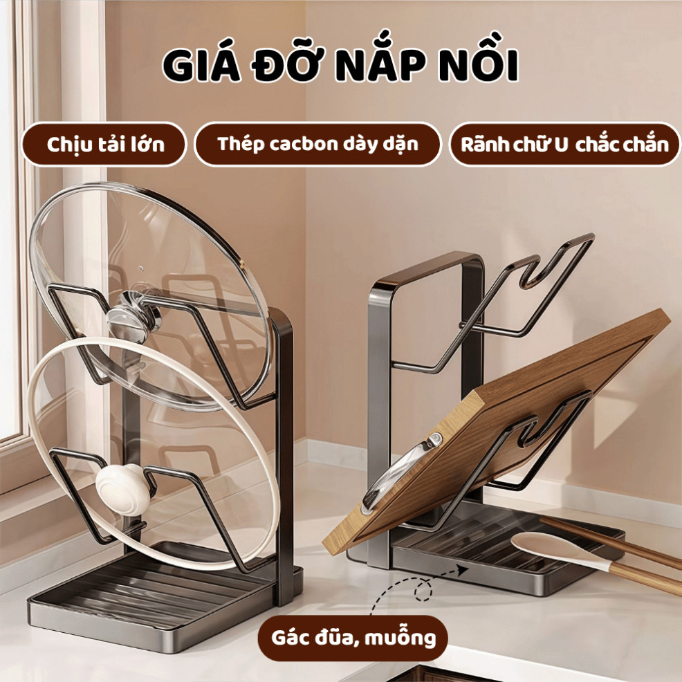 1 and 2-Tier Pot Racks with Drain Tray, Chopping Board Rack, HEMI ...