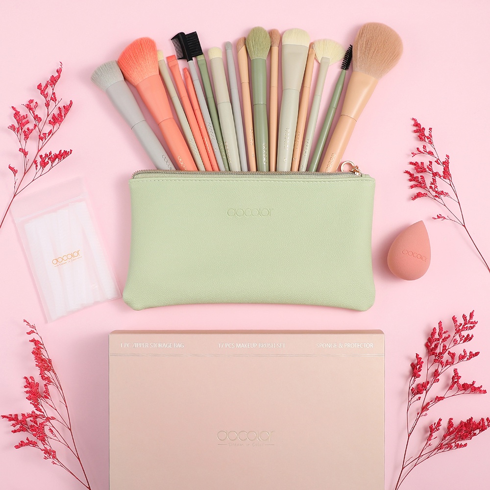 Docolor 17Pcs Makeup Brushes Set Eye Shadow Blush Powder Blending ...