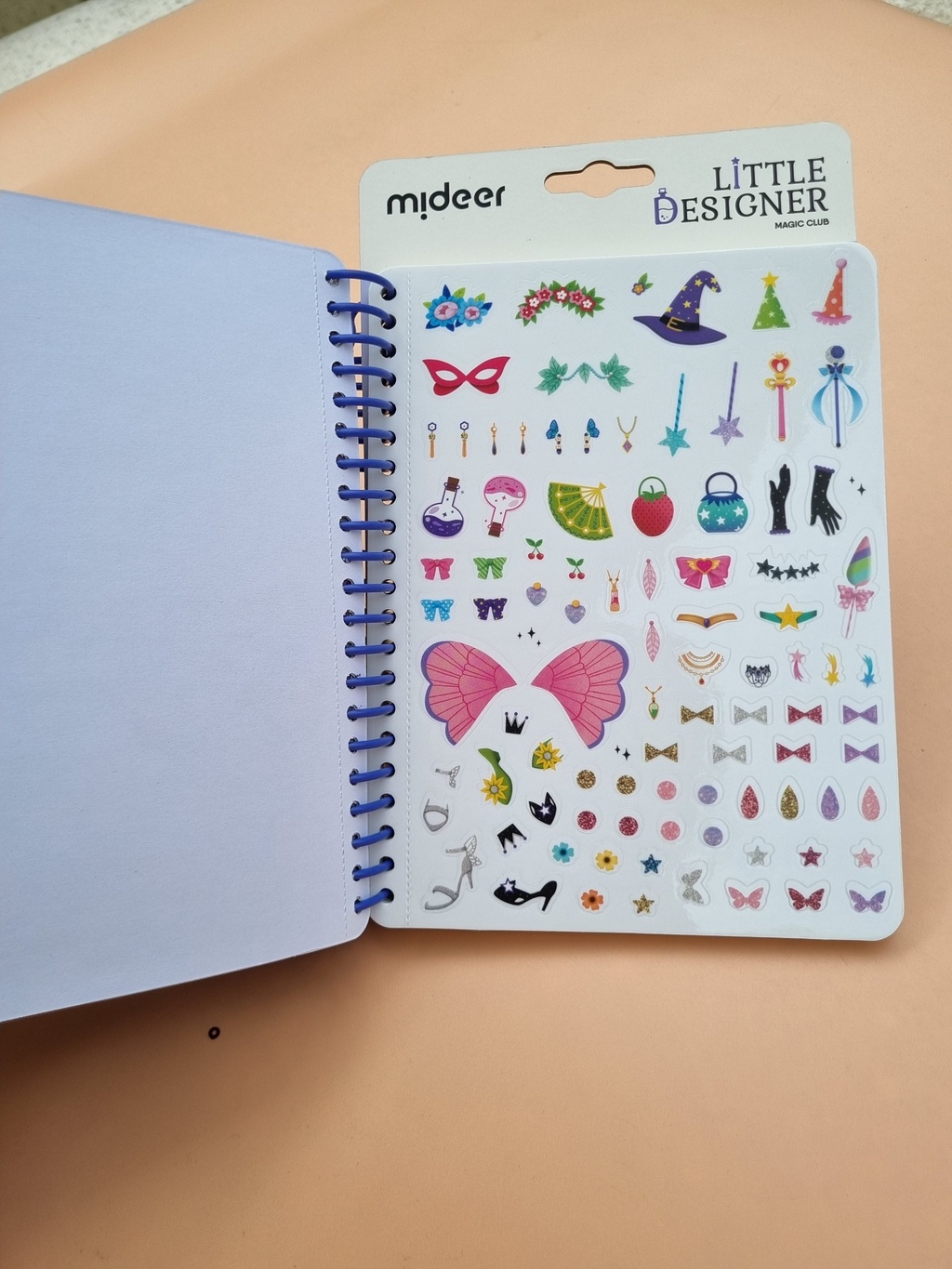 Fashion Design Notebook Toy with Brushes, Colors and Stickers for