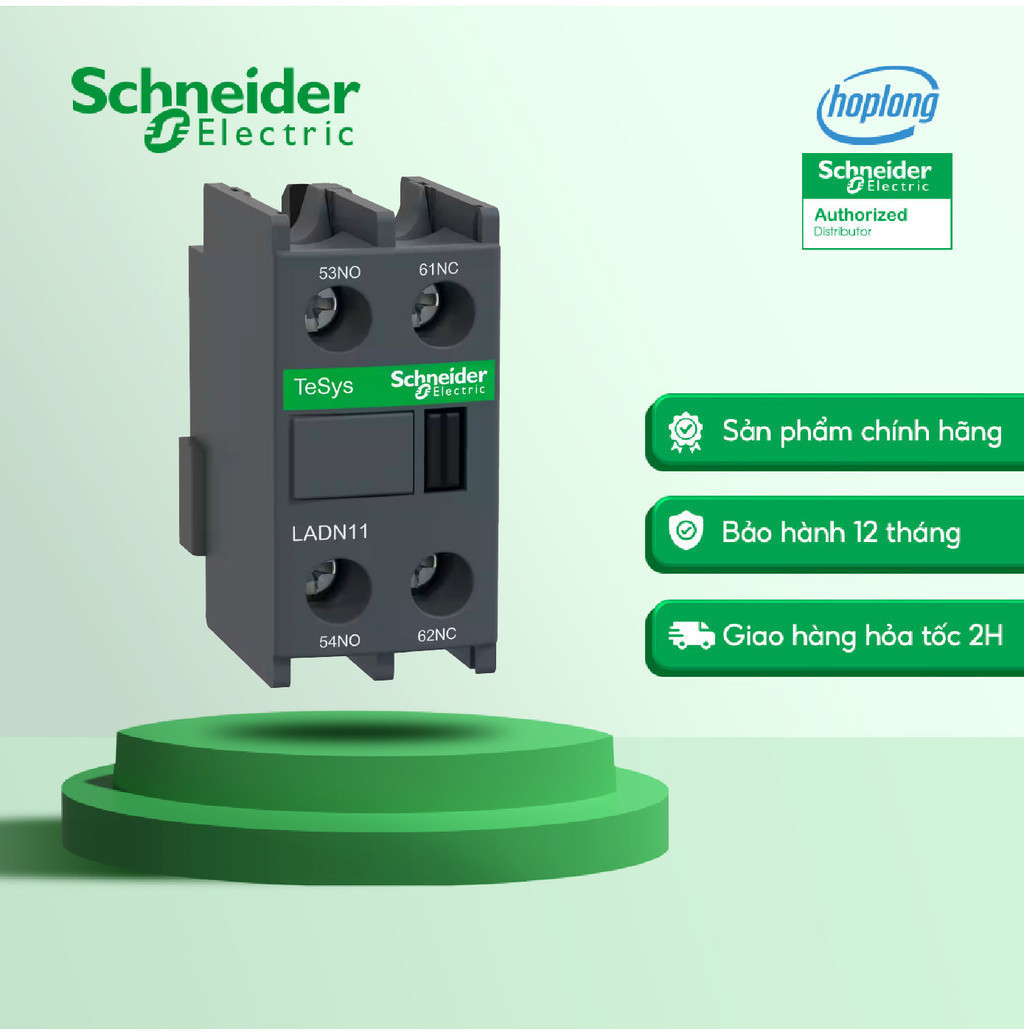 Schneider auxiliary contact block LADN11 - (1NO+1NC) - 9A | Shopee ...