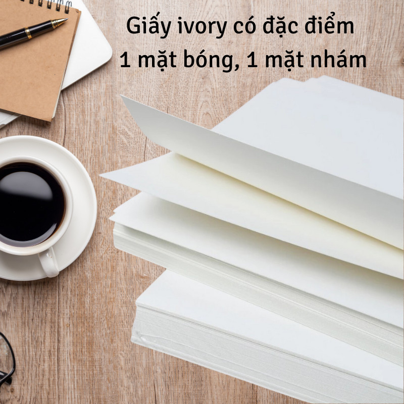 Ivory paper 300gms, stack of 50 sheets, one side glossy and 1 rough ...