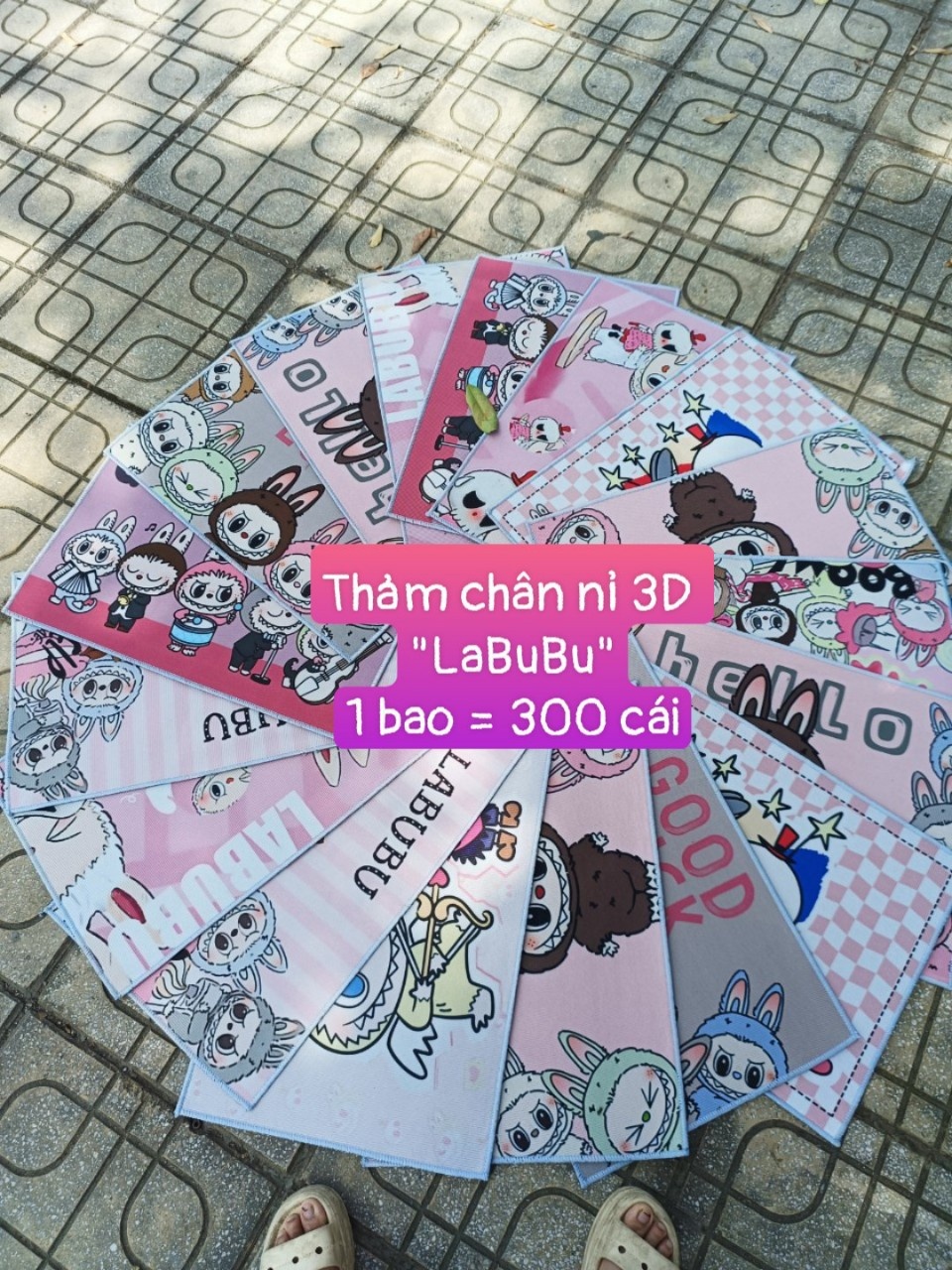 Super Hot LABUBU Felt Foot Mat (RANDOM SAMPLE DELIVERY) | Shopee ...