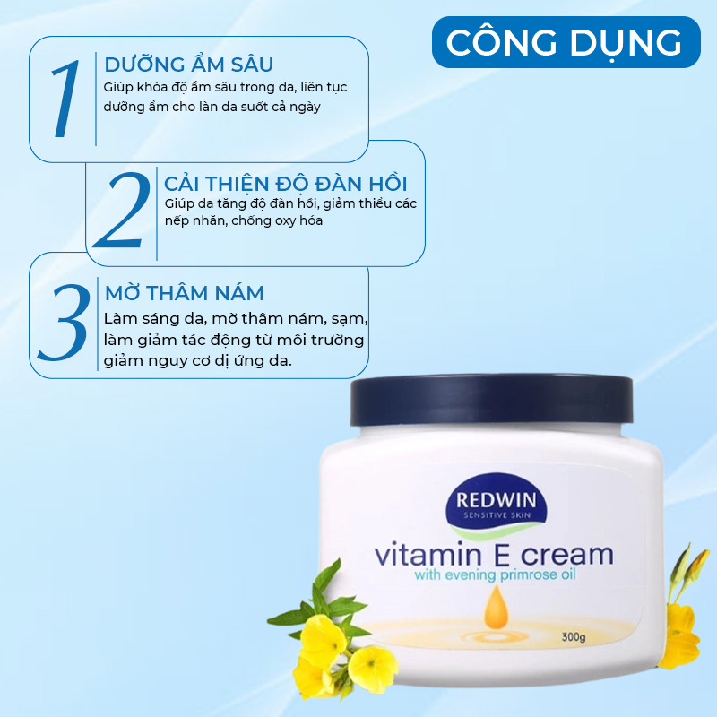 Genuine Australian Redwin Vitamin E Moisturizing Cream Helps Brighten ...
