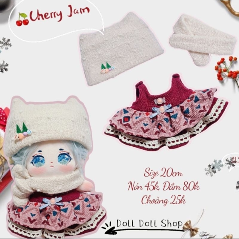 Dress for dolls 20cm, 15cm, 10cm (Cherry Jam) | Shopee Philippines