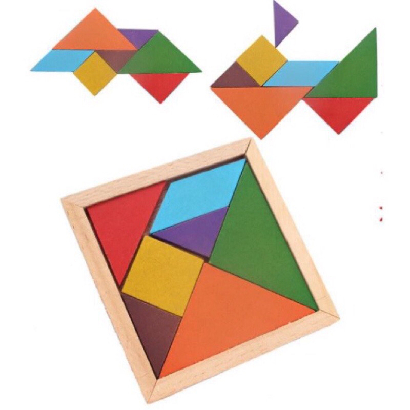 Tangram Puzzle Toy Big Size 15x15cm 7 Pieces with Smart Assembly ...