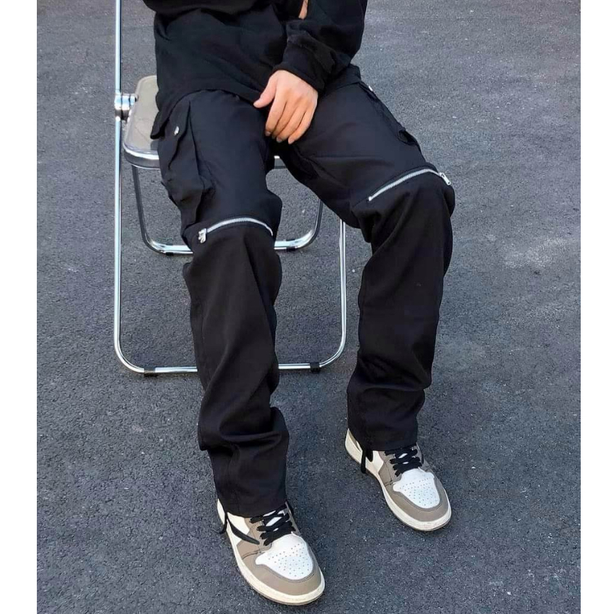 Cargo Zipper Pant Pants Zipper Zip Lock Box Bag Streetwear Style Shopee Philippines