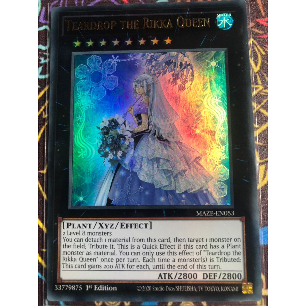 Yugioh Cards - TCG - Teardrop the Rikka Queen / MAZE-EN053' | Shopee ...