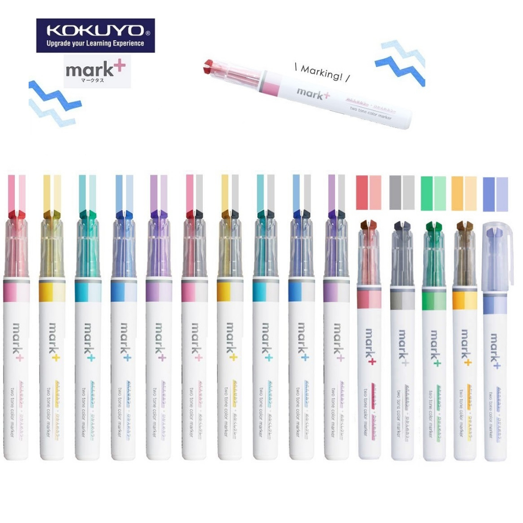 Kokuyo Mark+ 2-Tone Highlight Marker Pen | Shopee Philippines