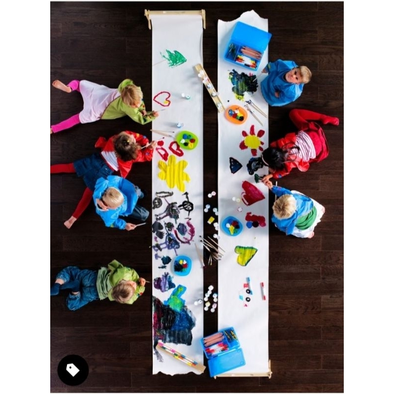 Ikea MALA Drawing Paper Roll 30M Long And Wooden Frame (Genuine