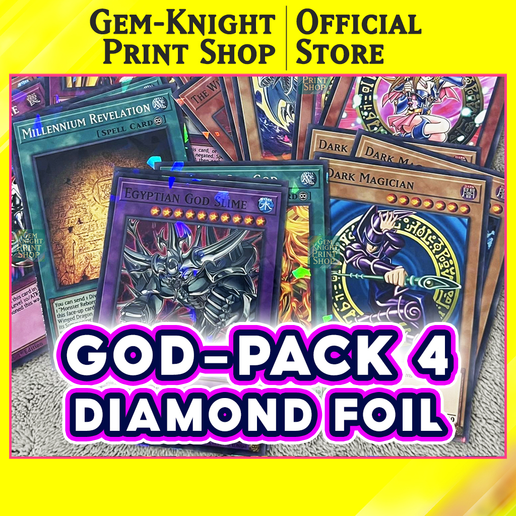 [Card Print] Yugioh Deck God Pack 4 Diamond Foil Shopee Philippines