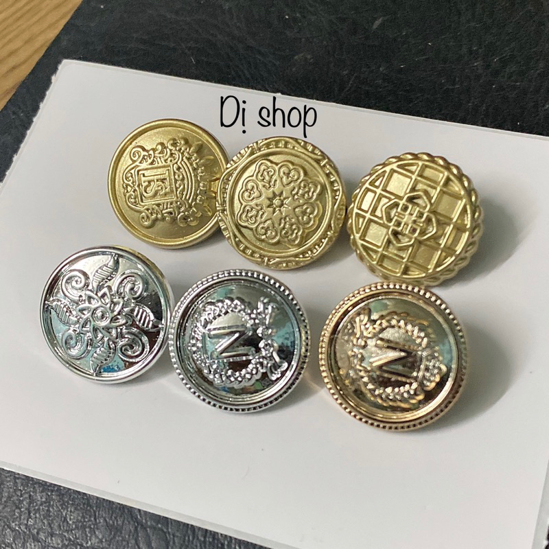 Set of 5 FAKE COPPER PLASTIC BUTTONS in 2 sizes (vest) | Shopee Philippines