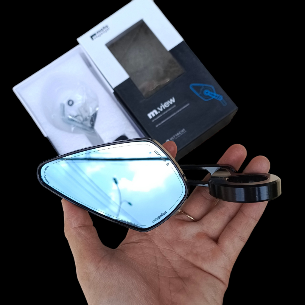 Slanted Triangle Rear Mirror Mounted with Humpback, Can be attached to ...