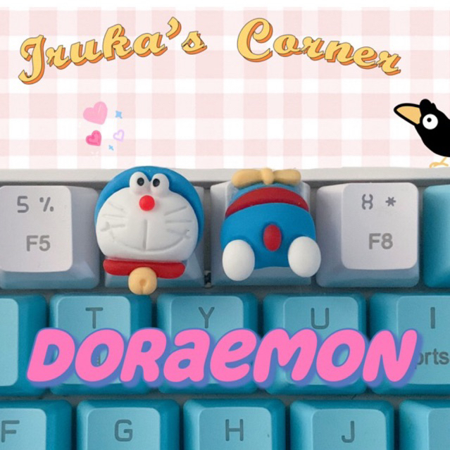 Abs doubleshot Keycap (OEM) shaped like a cute Doraemon robot cat ...