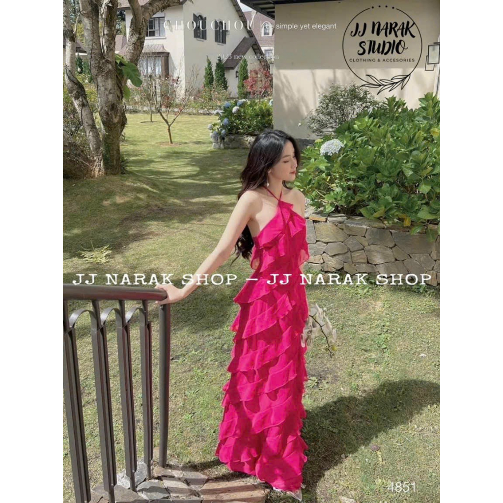 Halter Low Back Chiffon Maxi Sexy Dress Spa