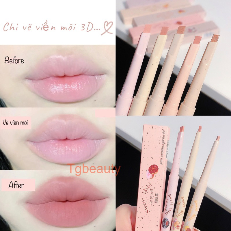 Sweet Mint 3D lip liner with slanted tip in 5 colors | Shopee Philippines