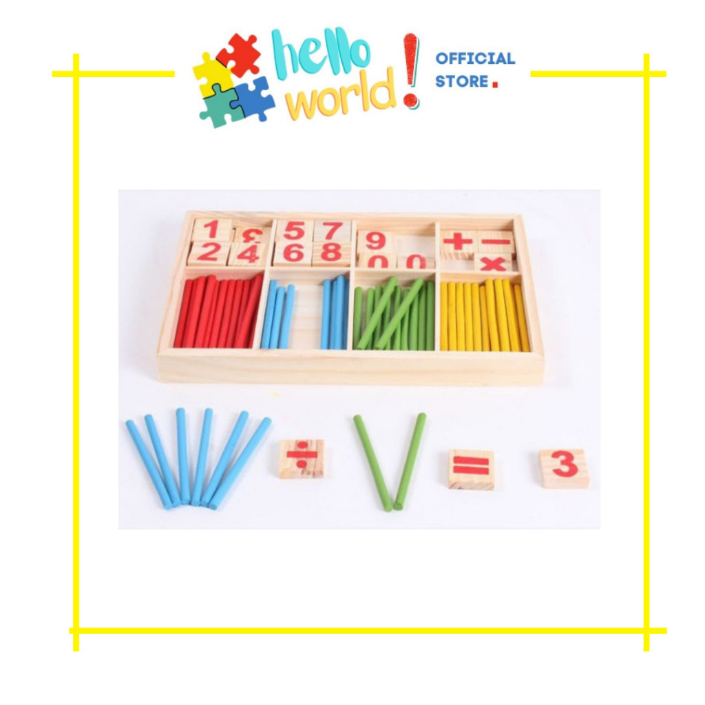 Wooden Math Spreadsheet Toys - IQ Development Stick Spreadsheet For ...