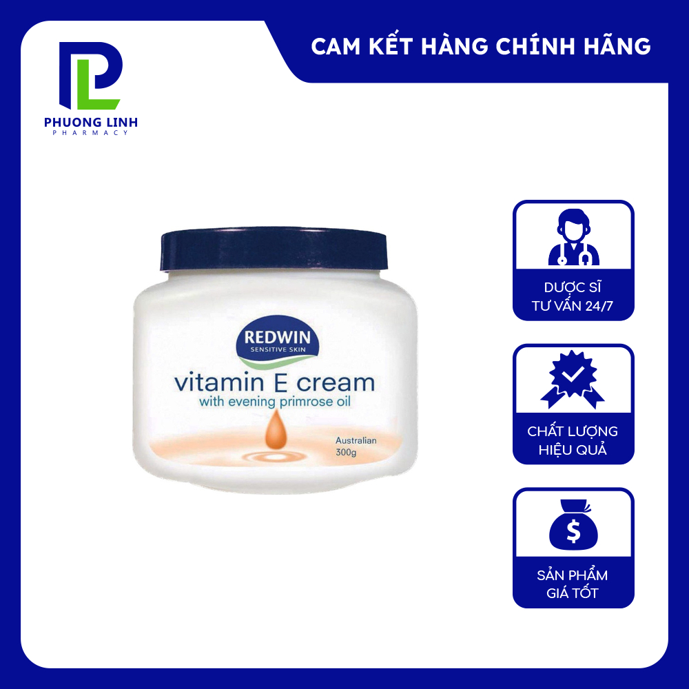 Redwin Vitamin E Cream 300g Genuine Australia Helps Dry, Chapped Skin