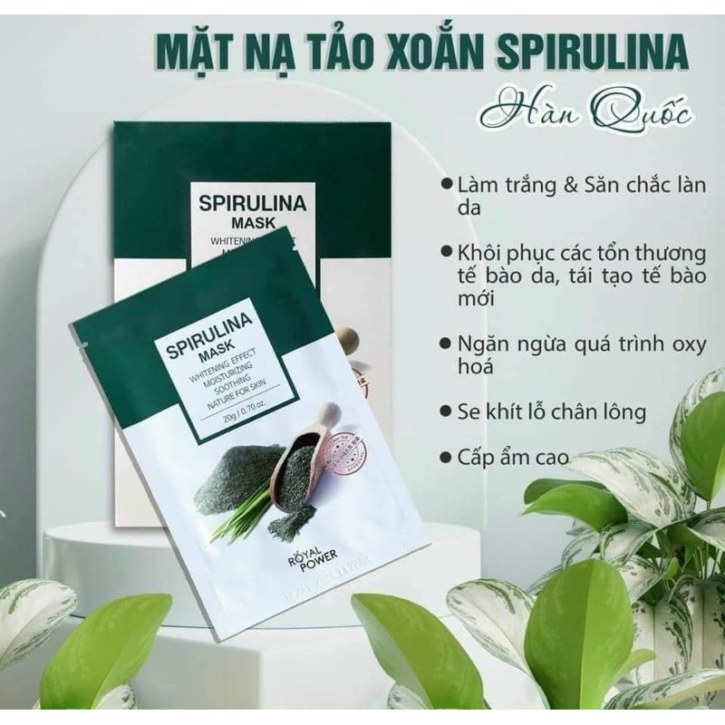 Royal Power Spirulina Mask Japanese Spirulina Mask Green 20g Shopee
