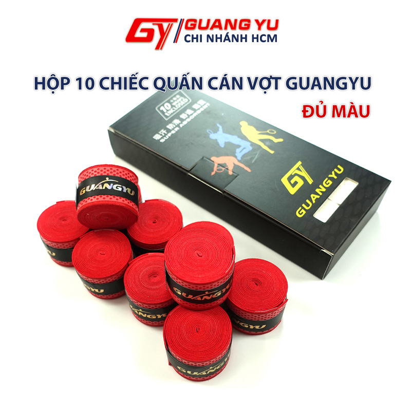 Guang Yu Badminton Racket Handle Wrap Box Of 10 AntiSlip QC03