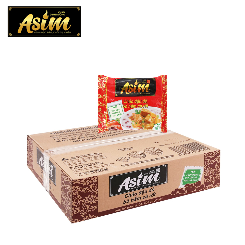 Box OF 30 PACKAGES OF ASIM CARROT RED BEAN porridge | Shopee Philippines