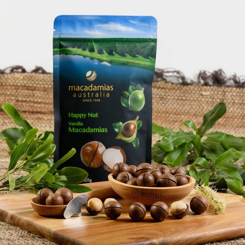 [DATE 09 / 2024] Vanilla Happy Nut Vanilla Macadamias Australia Cocoa Seed Combo 225g Shopee