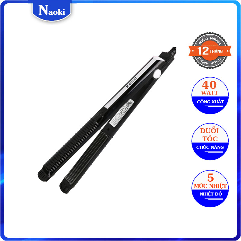 Kemei KM2139 Premium Hair Straightener Adjustable 5 Smart Temperature