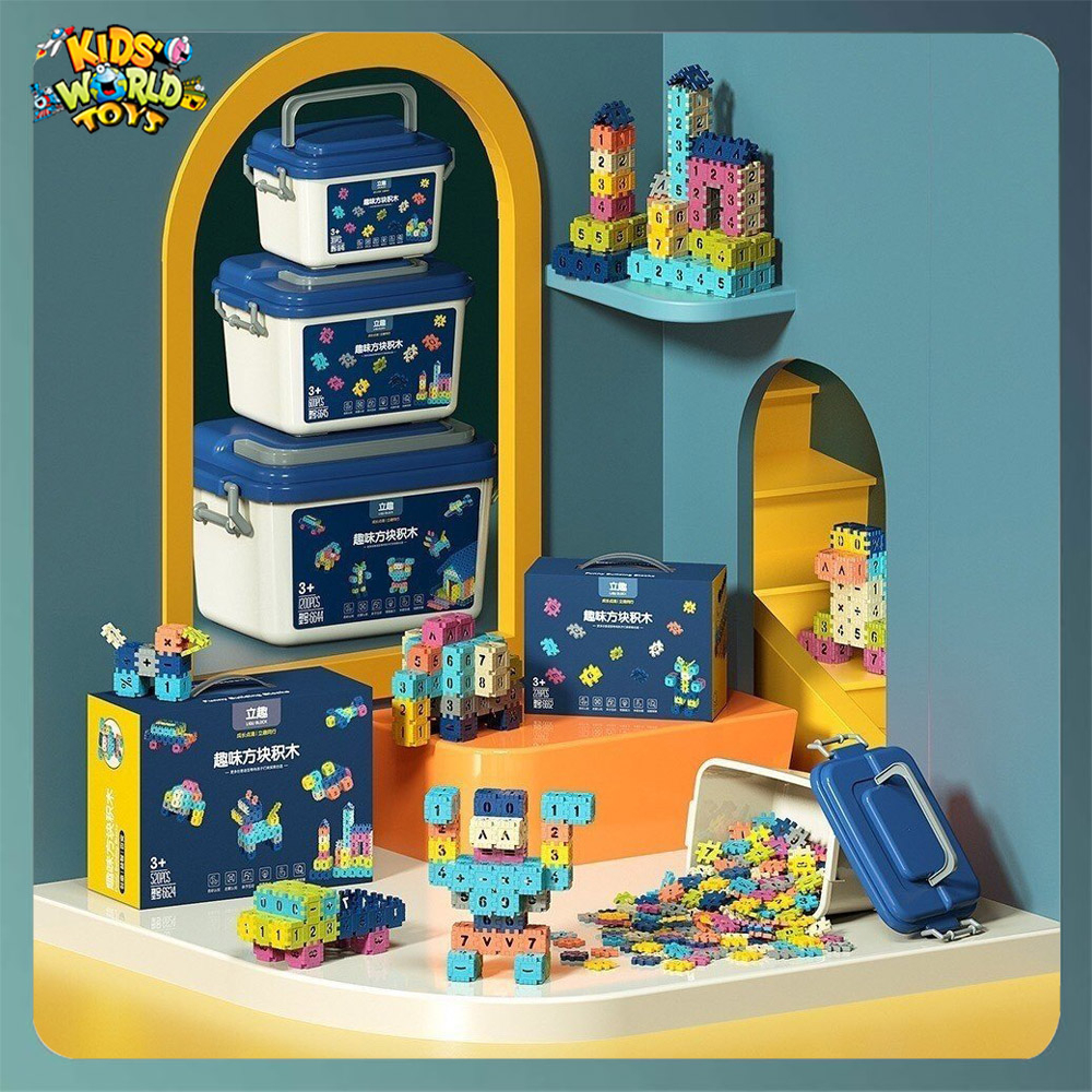 Children's toy 600-piece assembly puzzle set with box for children to ...