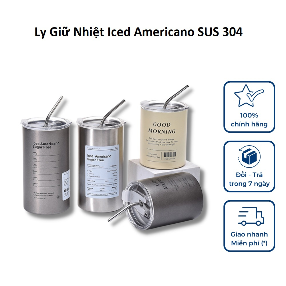 Iced Americano Thermal Cup Made of SUS 304 Stainless Steel, Stainless ...