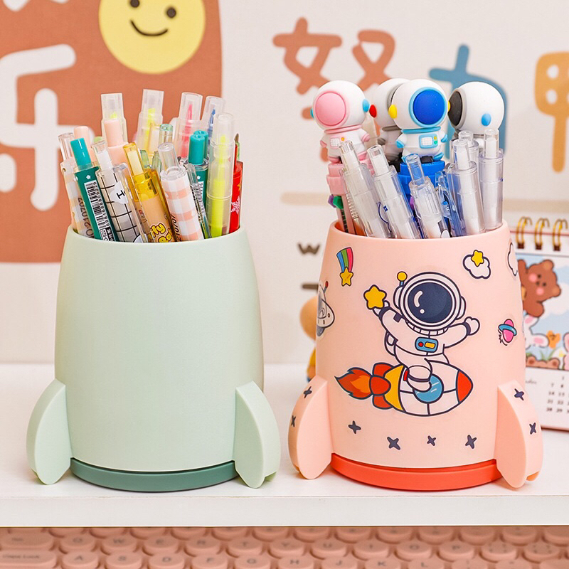 Rocket-shaped pen holder comes with sticker | Shopee Philippines