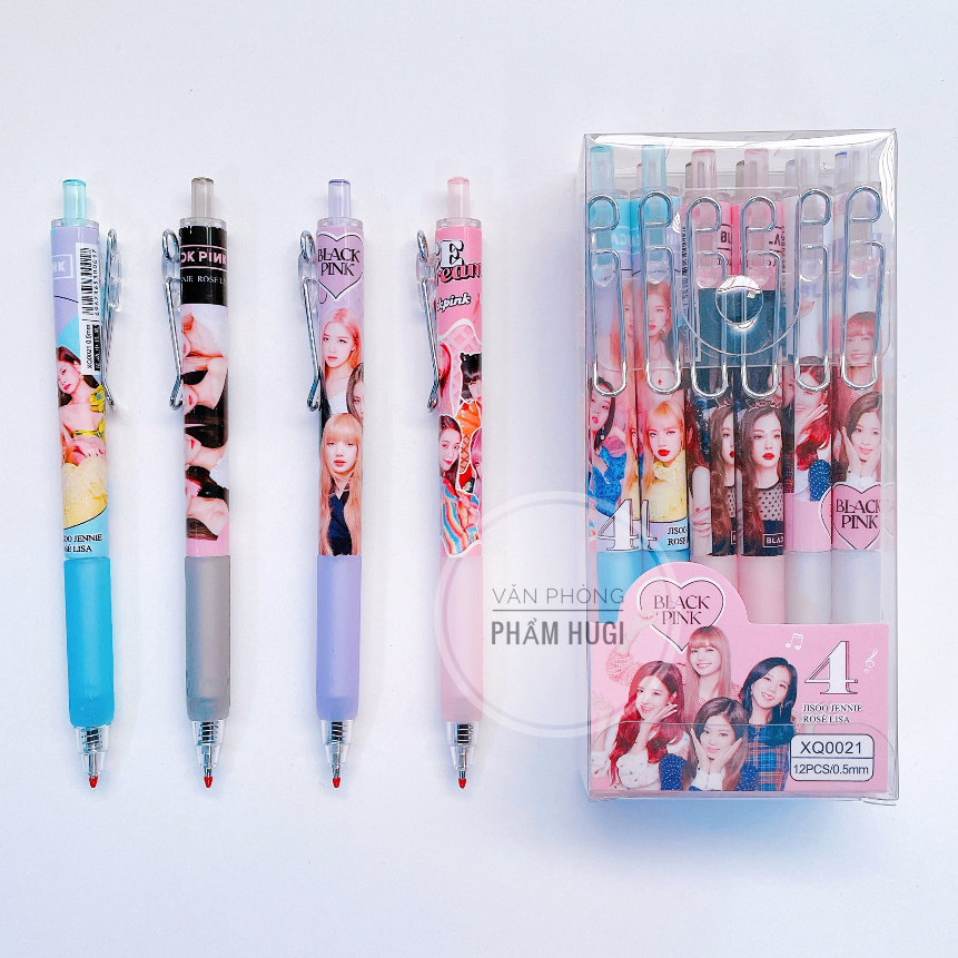 Box Of 12 Cute BlackPink, Kuromi Ballpoint Pens (Cannot Be Erased Type