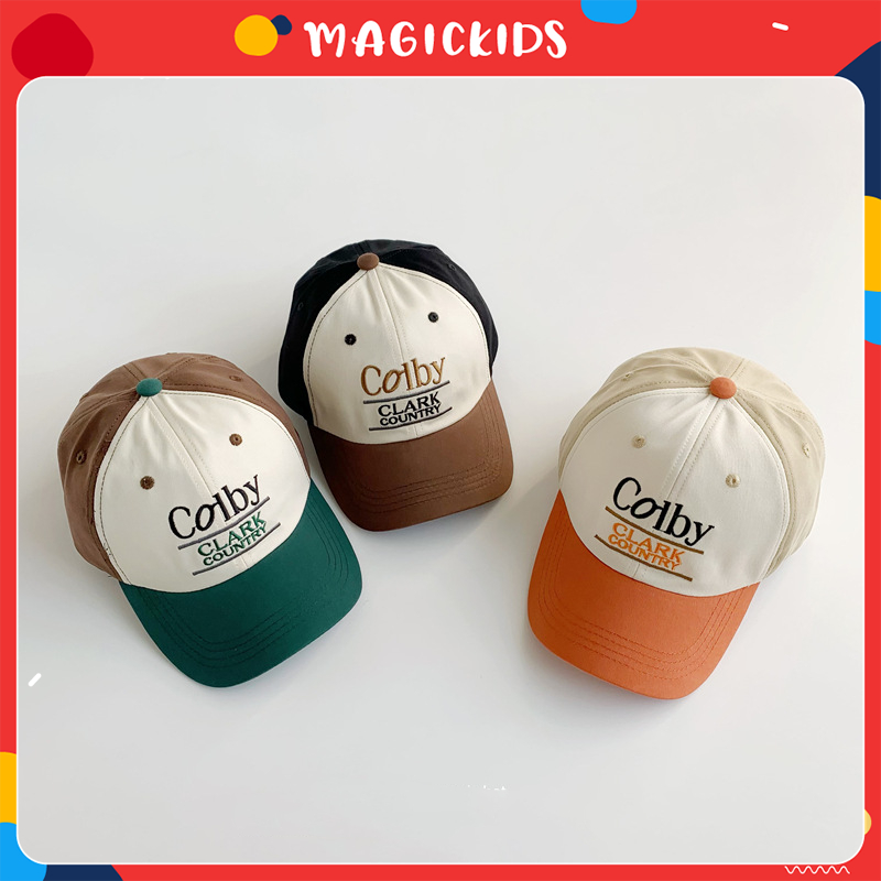 Magickids boys hat with embroidered COLBY letters color scheme Korean ...
